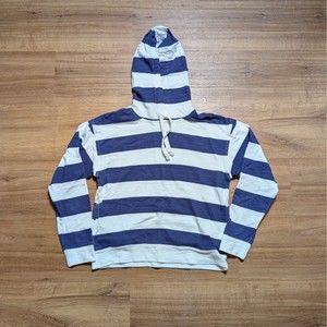 J. Crew Vintage Fleece Striped Hoodie Size XXS Casual Sweatshirt Pullover